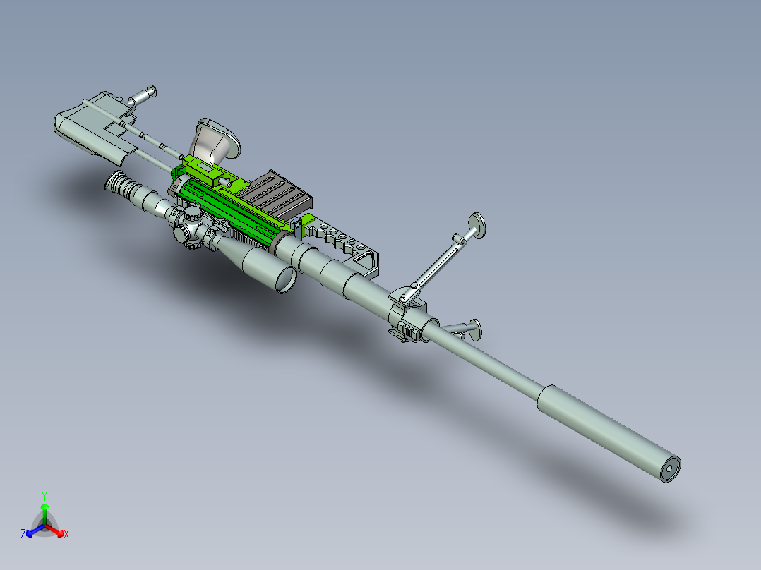 手枪左轮冲锋枪老式狙击步枪设计3D图纸cheytac-m200 stp x_t