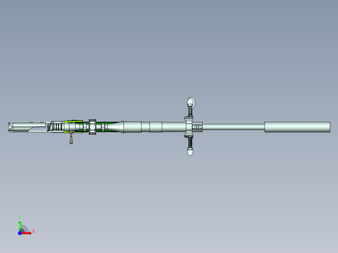 手枪左轮冲锋枪老式狙击步枪设计3D图纸cheytac-m200 stp x_t前视图
