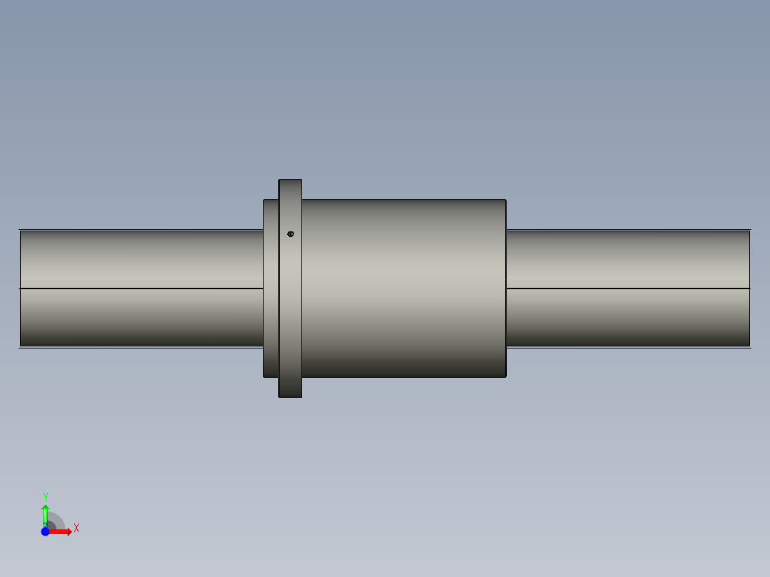 JF20040-8滚珠丝杆3D模型.igs前视图