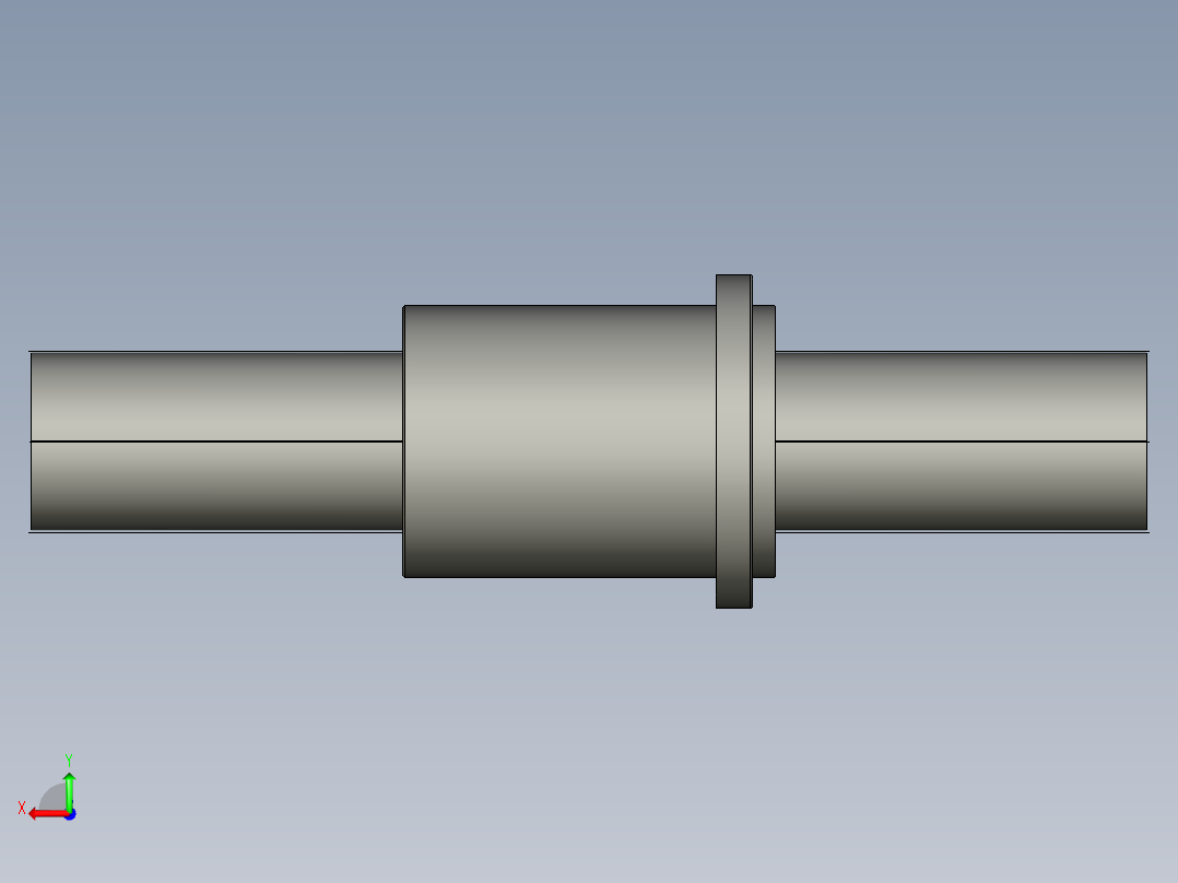JF20040-8滚珠丝杆3D模型.igs后视图