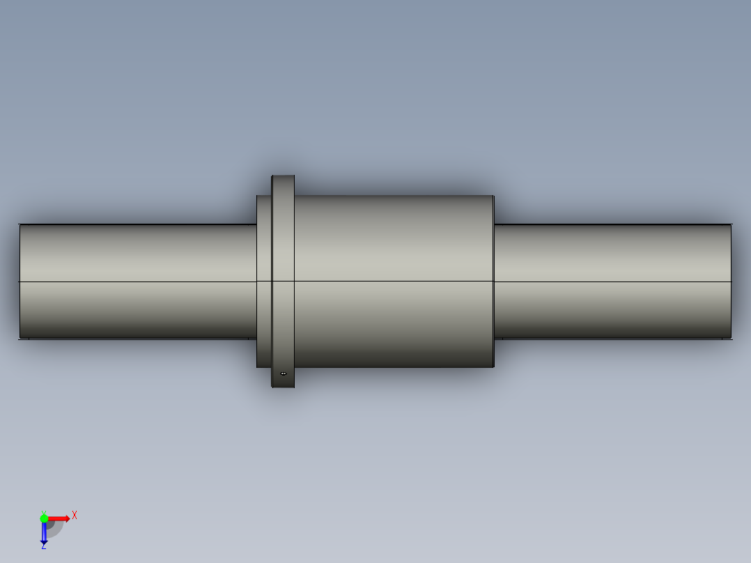 JF20040-8滚珠丝杆3D模型.igs俯视图