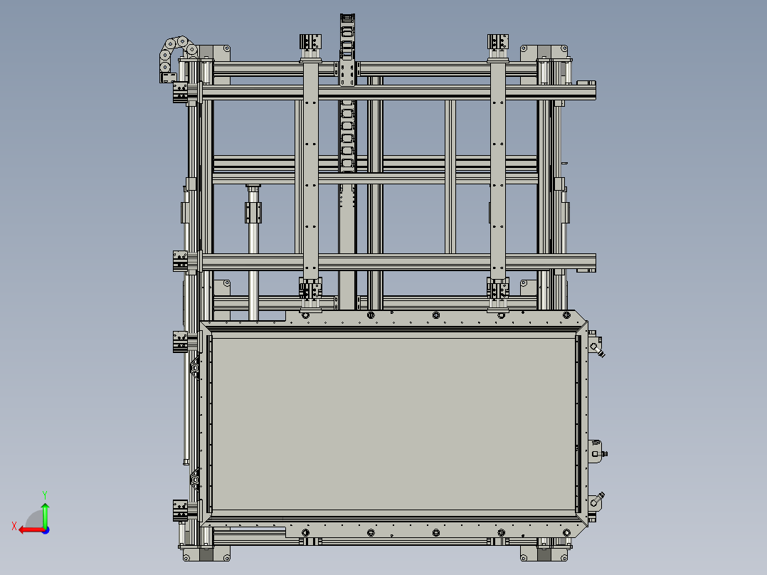 多工位切换的滑台装置后视图