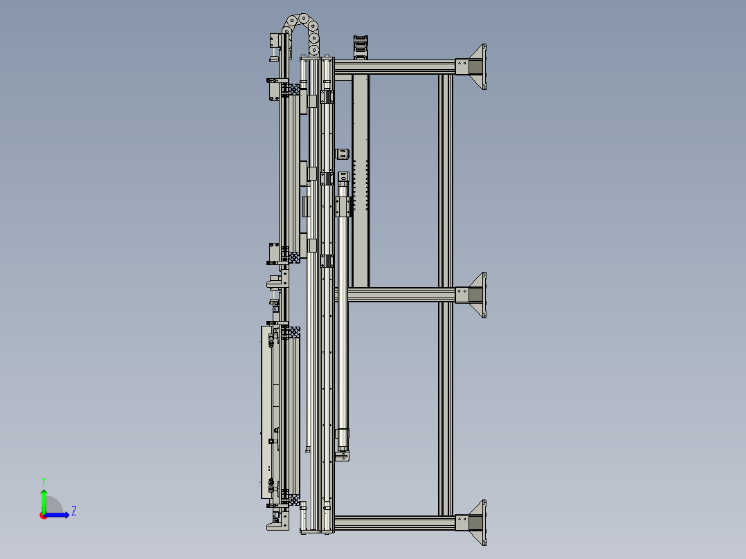 多工位切换的滑台装置左视图