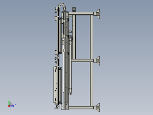 多工位切换的滑台装置左视缩略图
