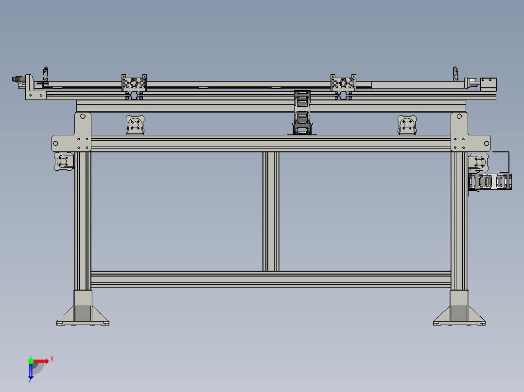 多工位切换的滑台装置俯视图