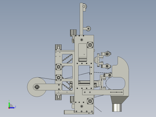显影辊抛光机D80-砂纸收放机构左视缩略图