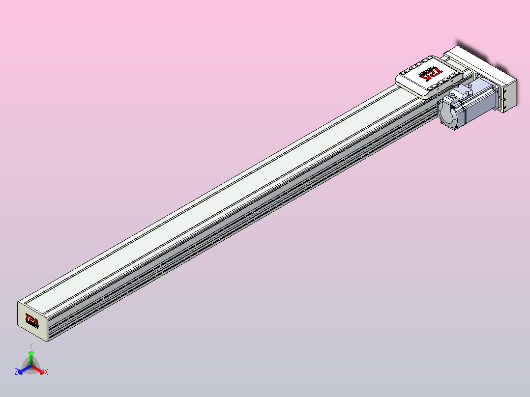 滚珠丝杠直线轴带导轨全封闭TPA-HCR-85D-1610C-L1050-ML-C-P20-N3主视图