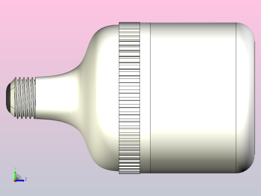 LED灯泡型号 - 高功率灯（Fusion 360设计）左视缩略图