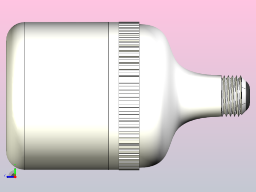 LED灯泡型号 - 高功率灯（Fusion 360设计）右视缩略图