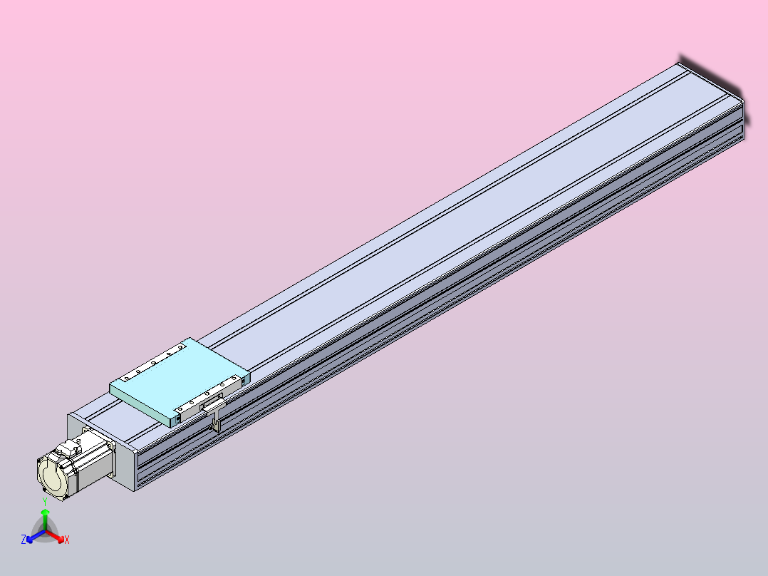 滚珠丝杠直线轴带导轨全封闭TPA-HCR-175D-2510C-L1250-M-C-P75-N3主视图