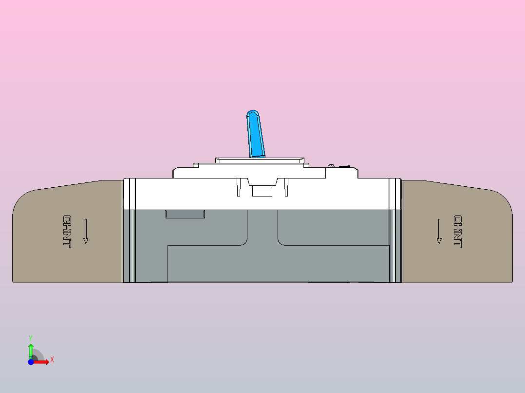 NM5S-630 3P高级型塑料外壳式断路器三维模型202209前视图