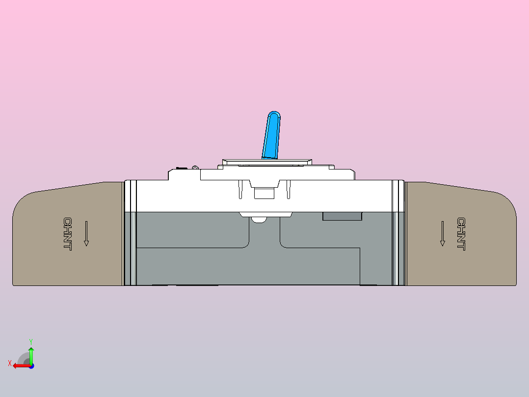 NM5S-630 3P高级型塑料外壳式断路器三维模型202209后视图