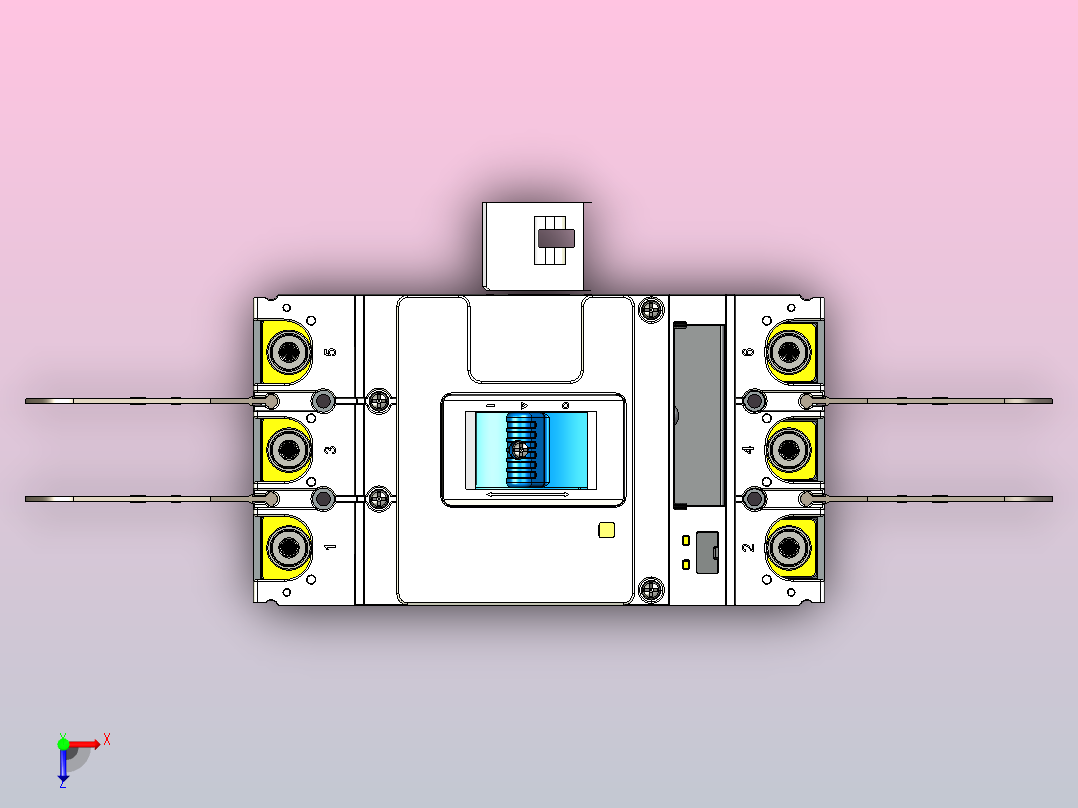 NM5S-630 3P高级型塑料外壳式断路器三维模型202209俯视图