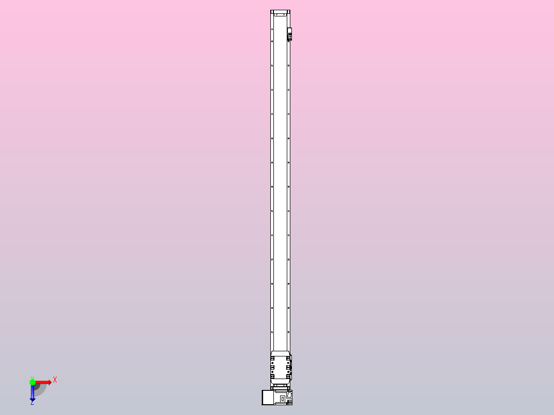 机器人皮带驱动直线轴TPA-GCB-80-P60-L1350-LU-M20-N3俯视图