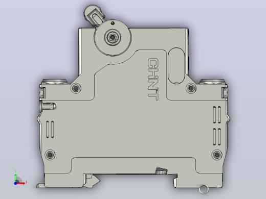 NBH-80 1P&amp;N小型断路器三维模型202307前视缩略图