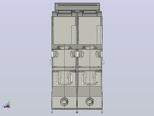 NBH-80 1P&amp;N小型断路器三维模型202307右视缩略图