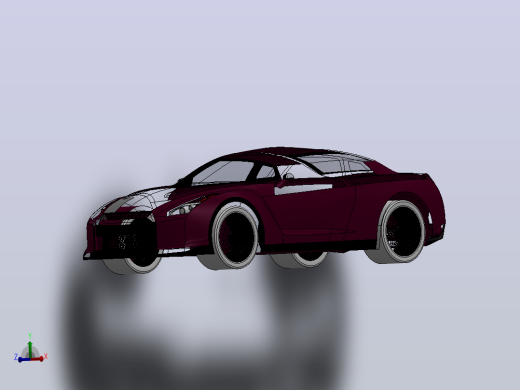 nissan GTR汽车空壳模型
