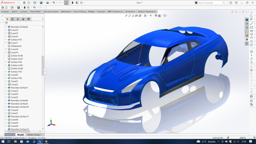 nissan GTR汽车空壳模型缩略图
