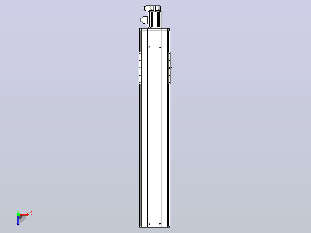 日规模组半封闭丝杆TPA-HNR-220D-3210C-L950-M-C-P1K-N3俯视图