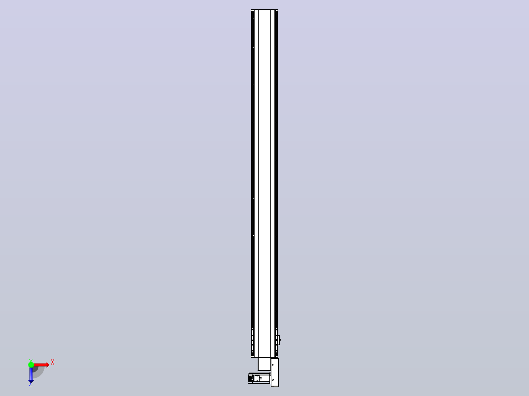 皮带直线轴半封闭可选导轨TPA-HNB-140D-120-L1600-MR-C-P40-N3俯视图