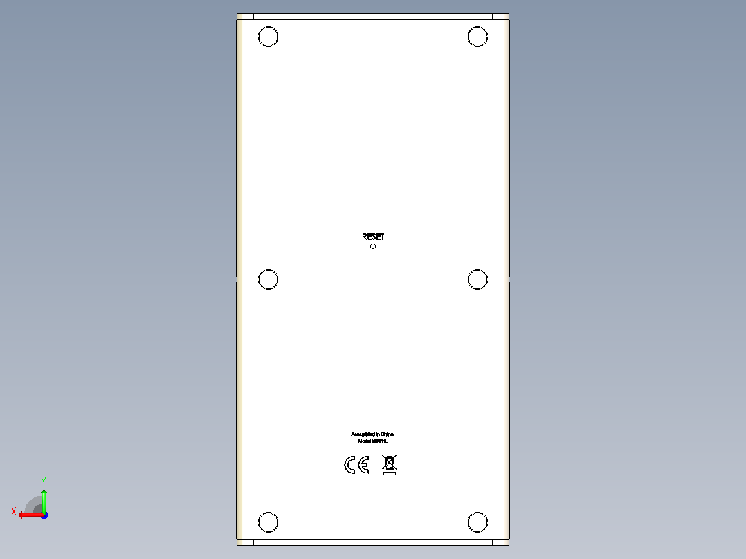 计算器后视图