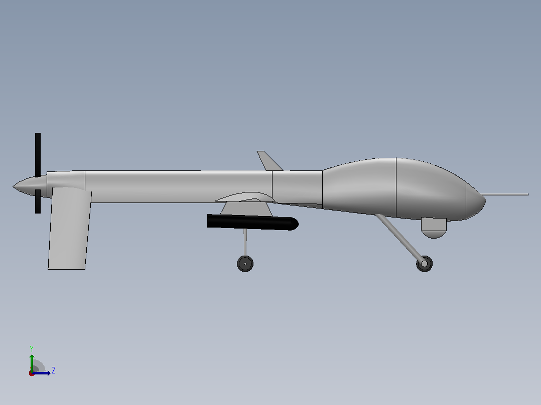 MQ-9无人机 通用原子MQ 1普雷达托左视图