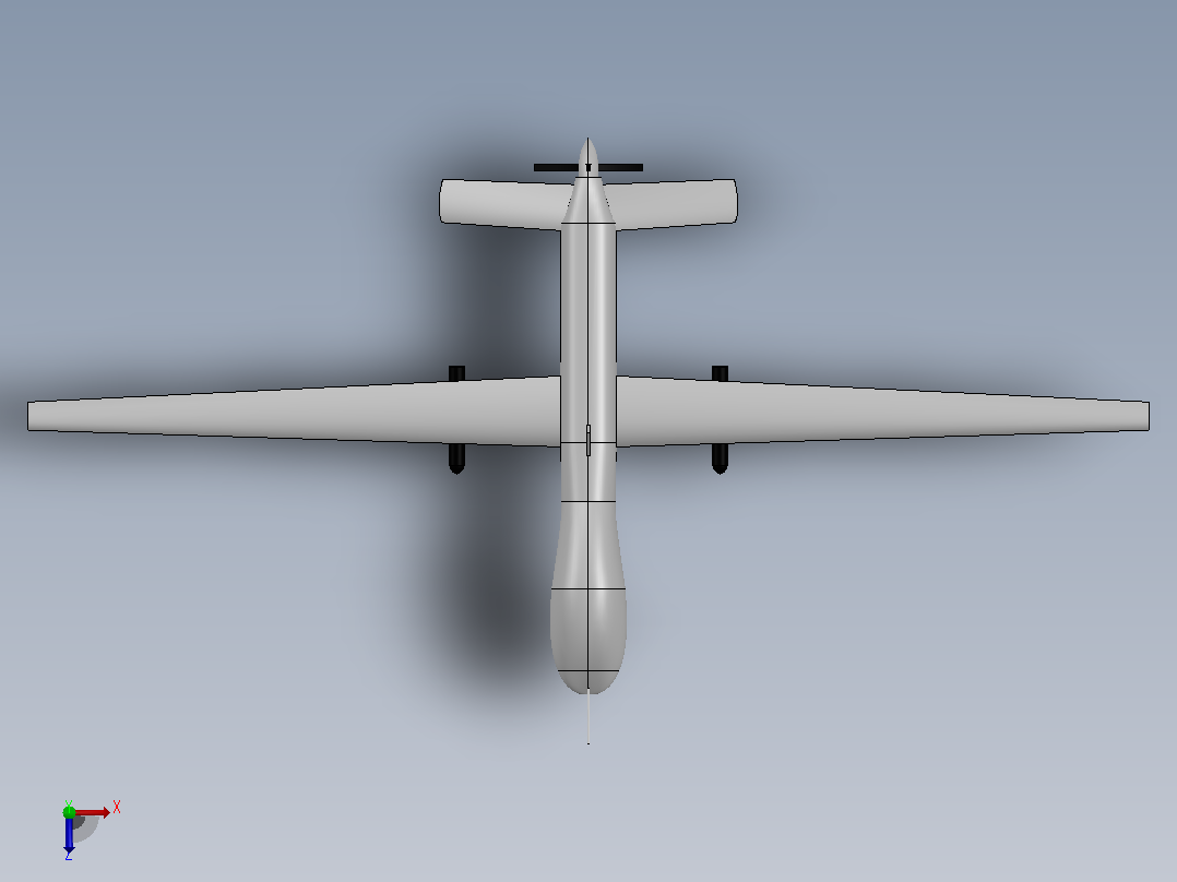 MQ-9无人机 通用原子MQ 1普雷达托俯视图