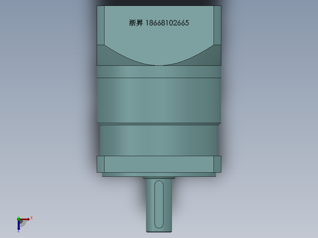 PLF120(孔输出)精密行星减速机[PLF120-4-S2-P2-25]俯视图