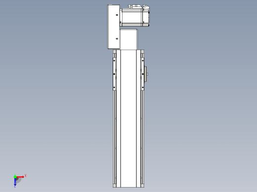 皮带直线轴半封闭可选导轨TPA-HNB-105D-90-L250-MR-Y-P20-N3俯视缩略图