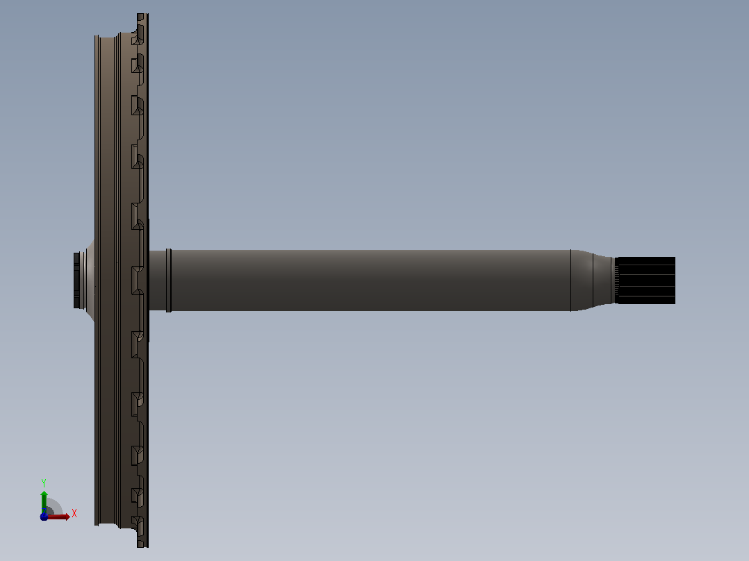 喷气发动机涡轮前视图