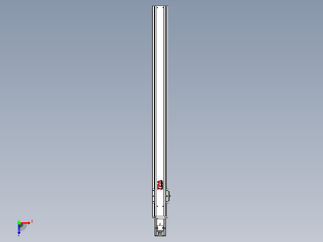 日规模组半封闭丝杆TPA-HNR-85S-1610C-L950-M-C-P20-N3俯视图