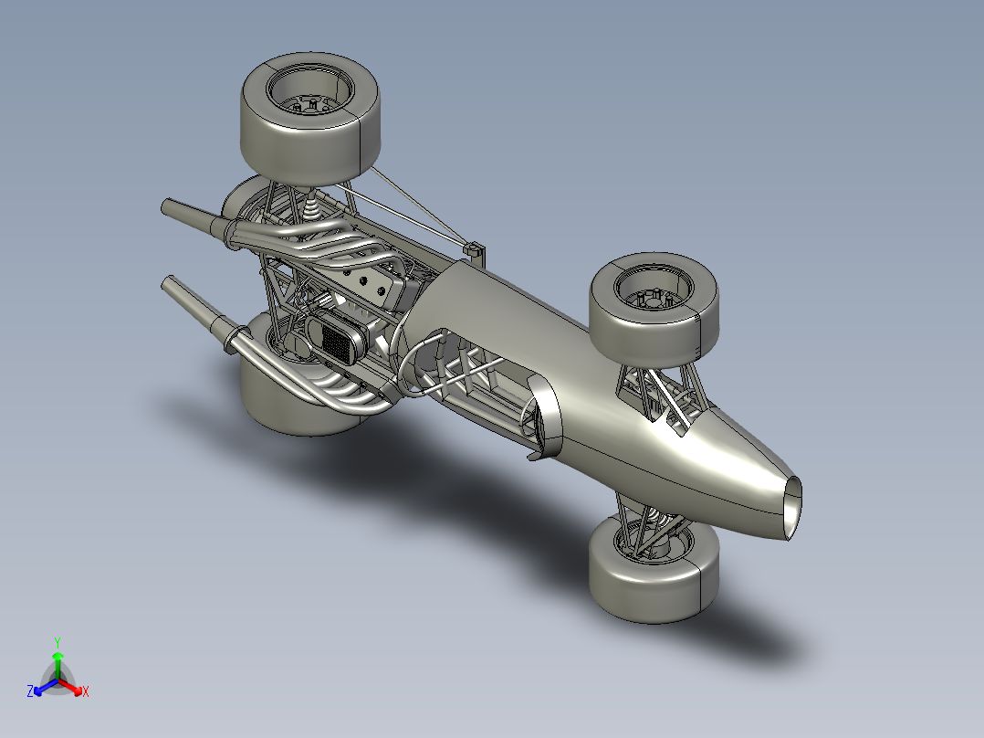 开轮式赛车造型