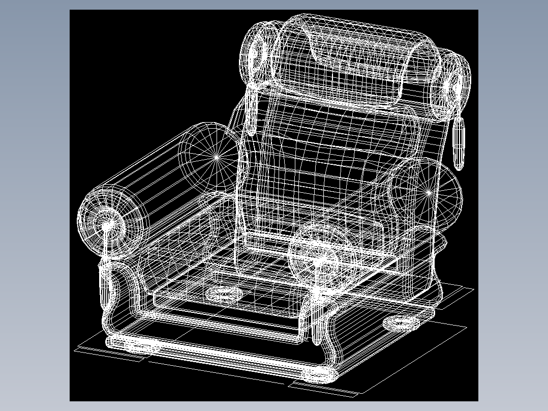 室内家具和灯具等的模型十二-K-S33-1