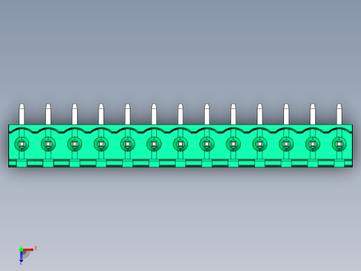 DEGSON 2EDG 系列 5.08mm 可插拔接线端子组-2EDGR-5.08-13P-14-00AH俯视缩略图