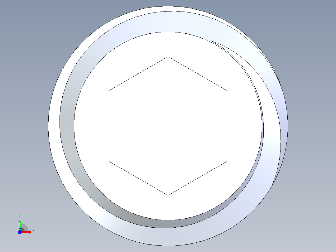 UNC 平头紧定螺钉-UNC SET SCREW 0.375 x0.500.STEP前视图