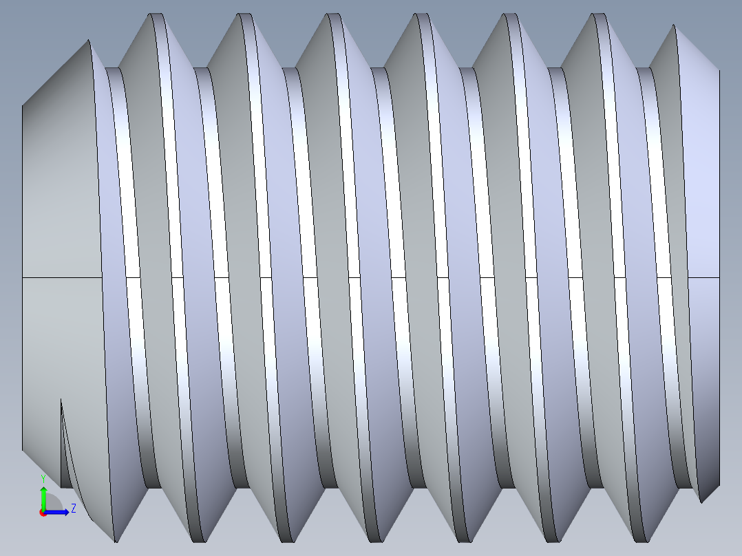 UNC 平头紧定螺钉-UNC SET SCREW 0.375 x0.500.STEP左视图