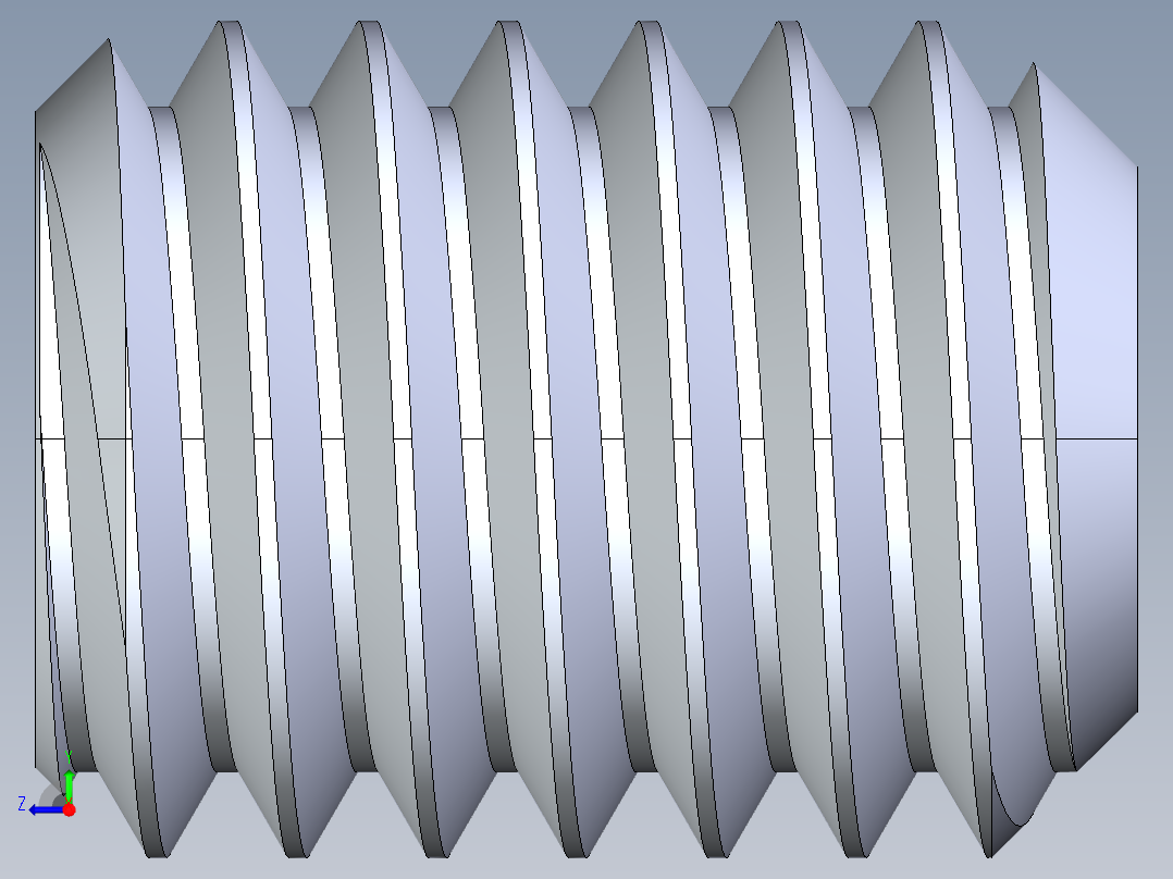 UNC 平头紧定螺钉-UNC SET SCREW 0.375 x0.500.STEP右视图