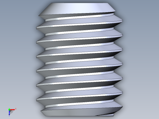 UNC 平头紧定螺钉-UNC SET SCREW 0.375 x0.500.STEP俯视缩略图