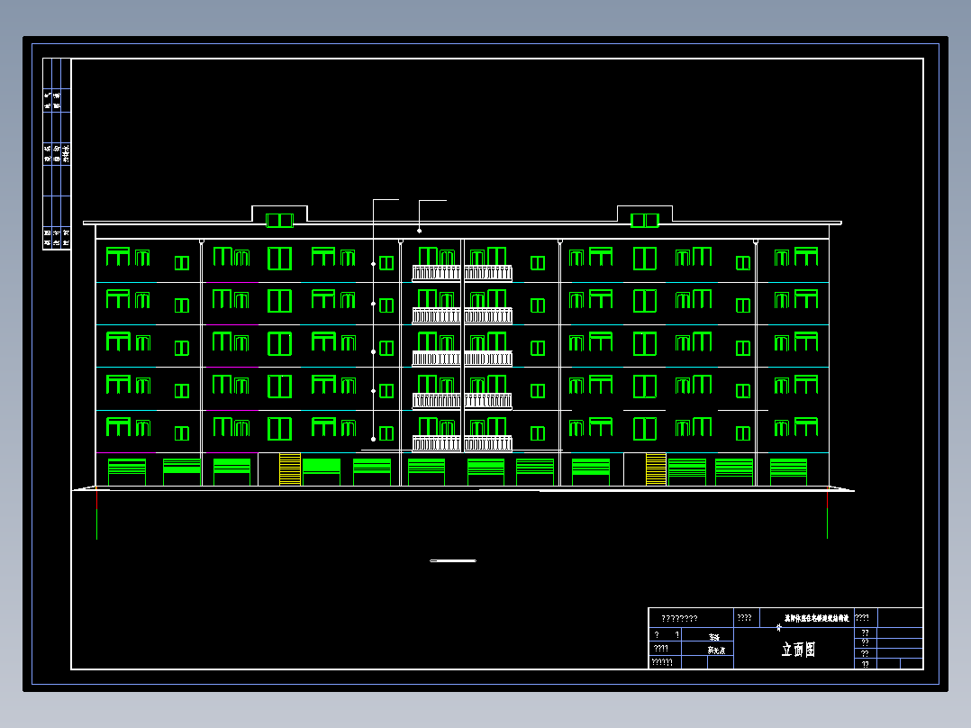 某六层一字型框架住宅建筑图结构图计算书3000平米左右