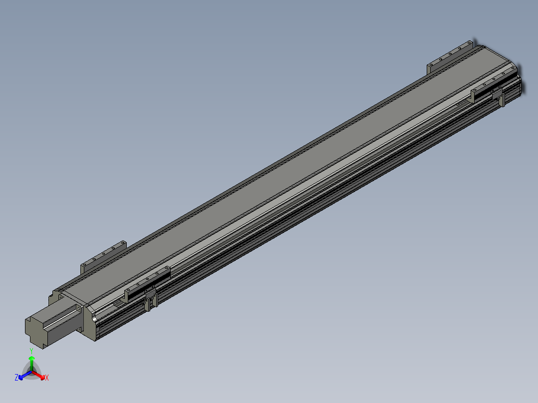 直线模组LHA17-S1200-M设计图纸主视图