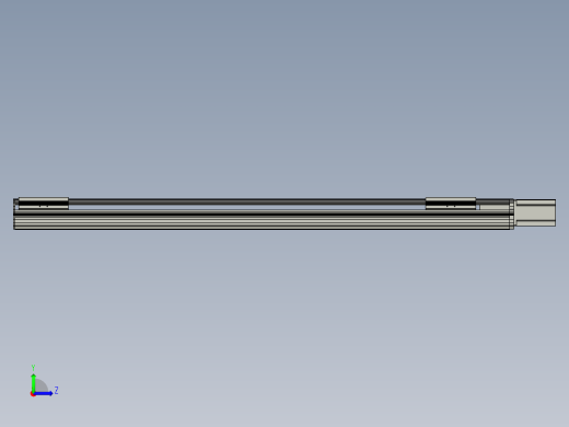 直线模组LHA17-S1200-M设计图纸左视缩略图