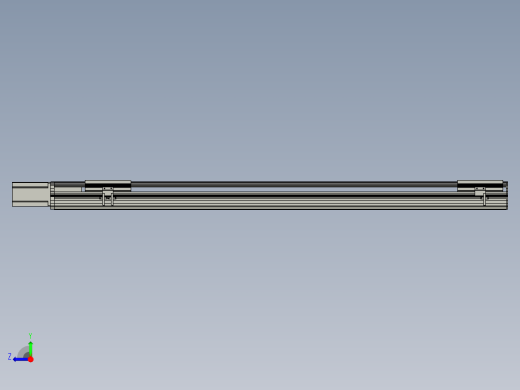 直线模组LHA17-S1200-M设计图纸右视缩略图