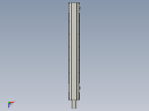 直线模组LHA17-S1200-M设计图纸俯视缩略图