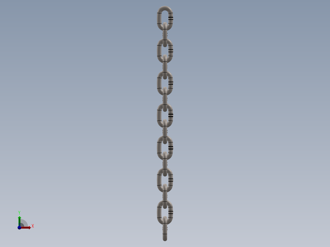 紧固件-0.3750 Chain Links前视图