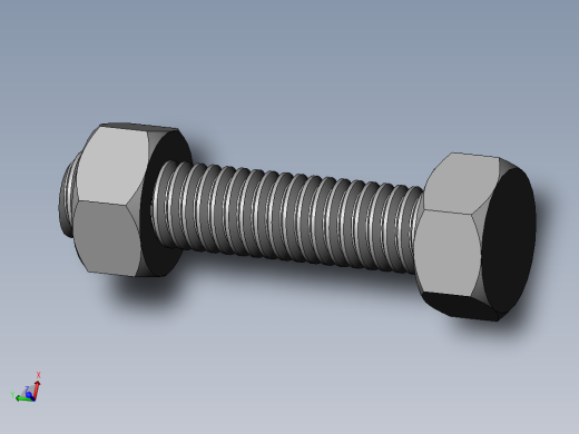 螺栓螺母装配图及运动仿真