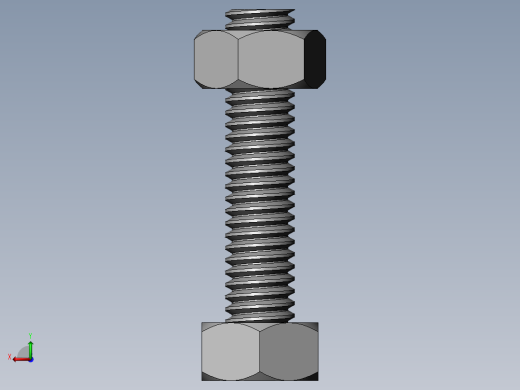 螺栓螺母装配图及运动仿真后视缩略图