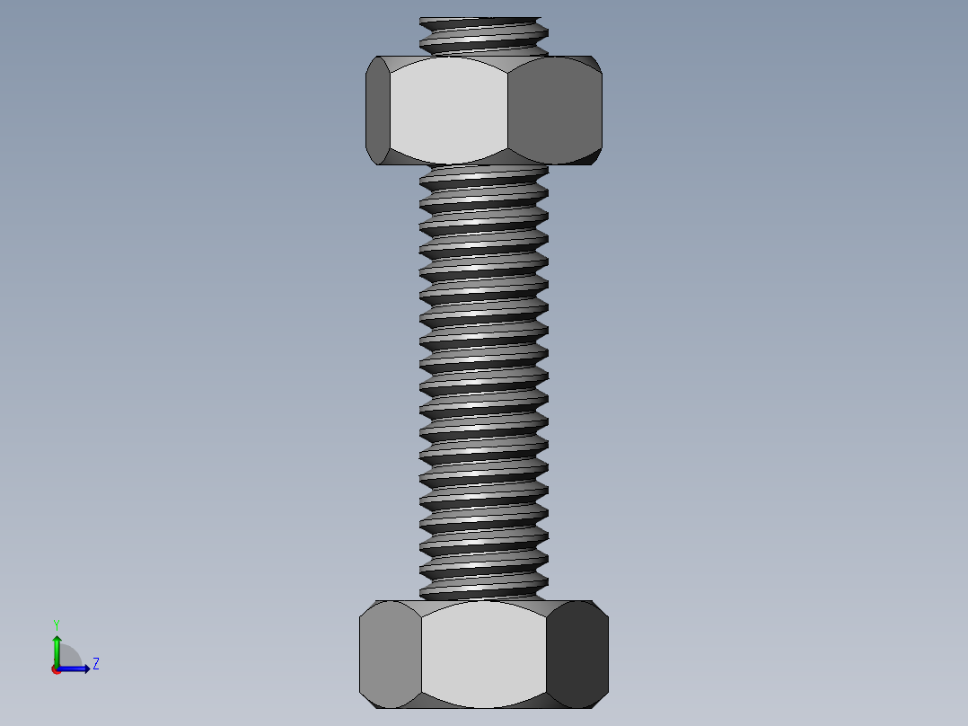 螺栓螺母装配图及运动仿真左视图