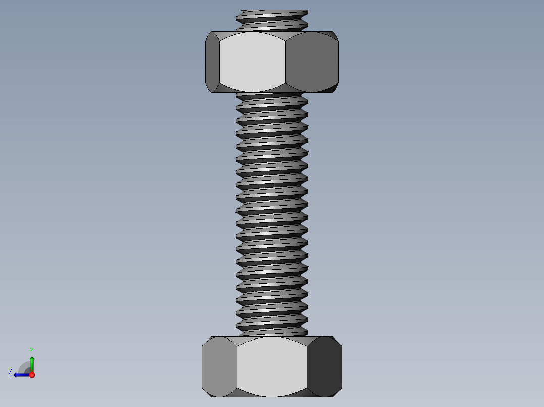 螺栓螺母装配图及运动仿真右视图