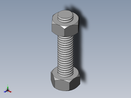 螺栓螺母装配图及运动仿真正等轴测缩略图