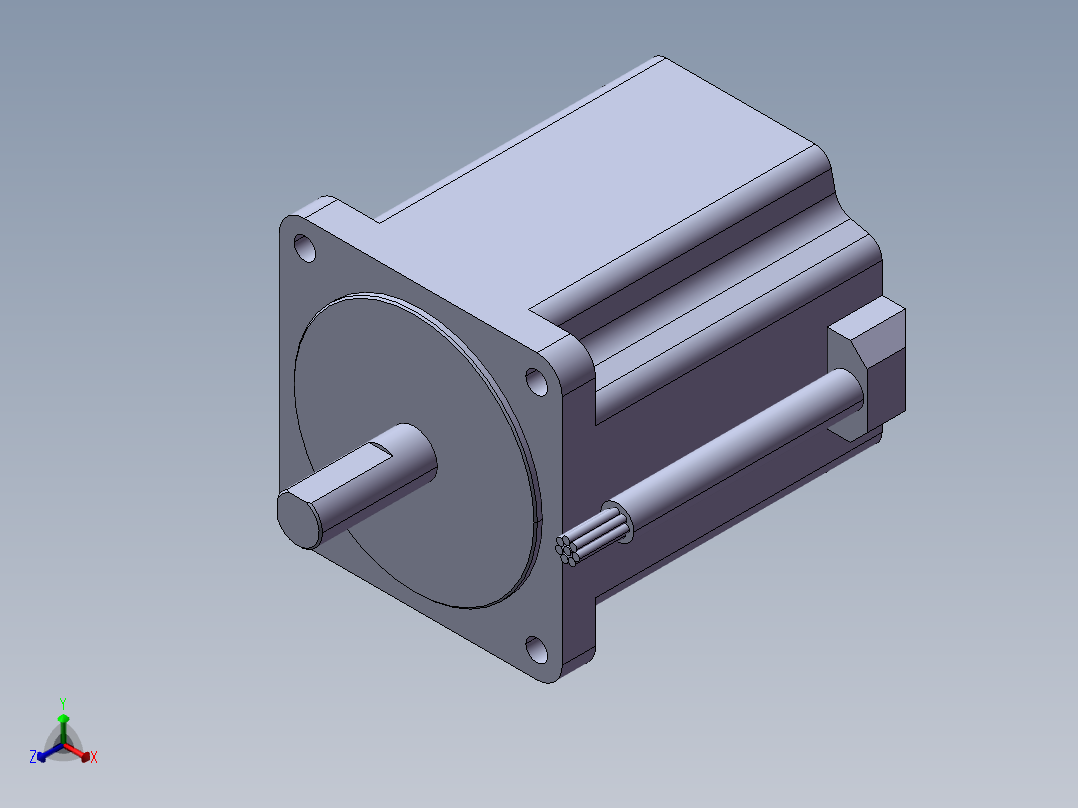 3403HS60U14 汉德宝 标准混合步进电机10A0正等轴测图